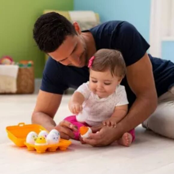 Lamaze Sort & Squeak Eggs, Shape Sorter, Color Matching Toy - 7ct - Picture 3 of 4